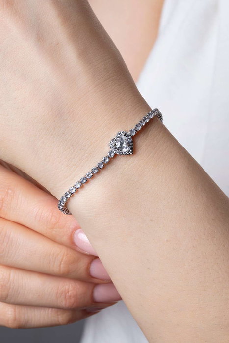 Heliophilia Silver Pulsera de Metal Blanca CBL9991
